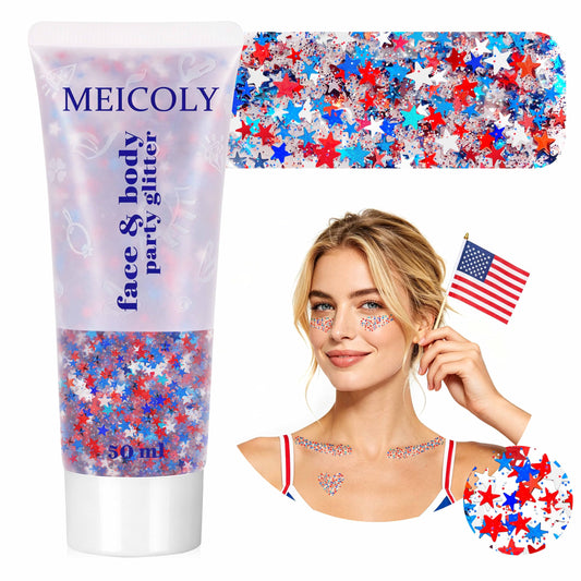 MEICOLY front packaging showing red white blue stars and gel benefits
