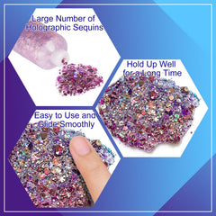 MEICOLY applied on cheek highlighting color shift and long-lasting cosmetic sparkle