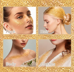 MEICOLY applied on hair creating highlighted strands with long-lasting sparkle