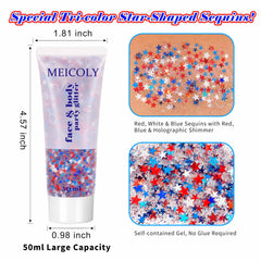 MEICOLY glitter in hair braid adding long-lasting festival sparkle