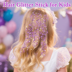 MEICOLY hair streak showing vibrant purple highlight for festival styling
