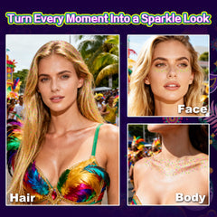 MEICOLY hair highlight with glitter streaks for colorful braid accents
