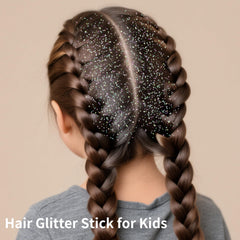 MEICOLY glitter on hair parting creating sparkling accents that resist sweat