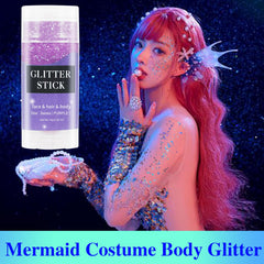 MEICOLY hair streak application on model for bold festival-style shine