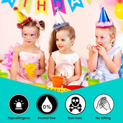 MEICOLY glitter on hairline showing secure hold and shine