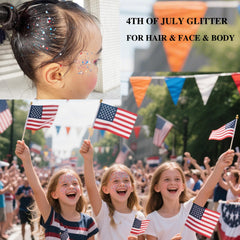 MEICOLY glitter on hairline accenting a ponytail for bold festival style