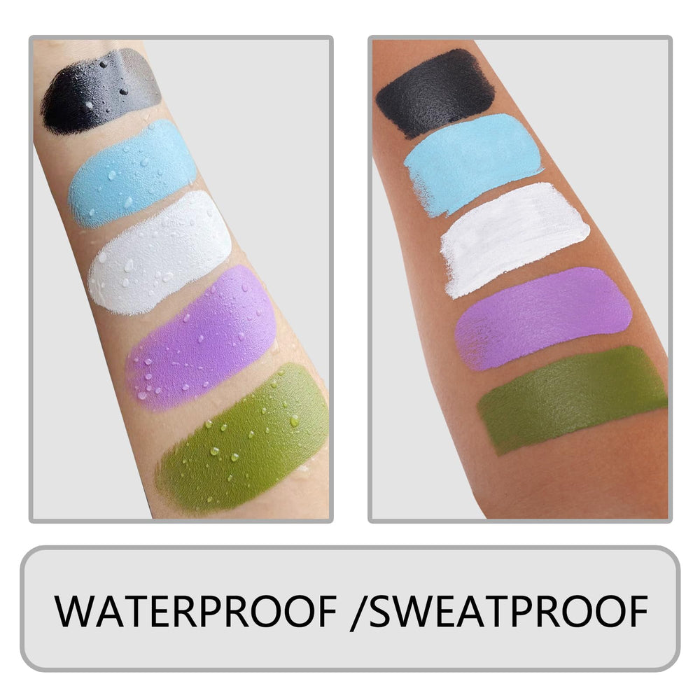 MEICOLY hand swatch of light green paint showing coverage and true color for quick reference