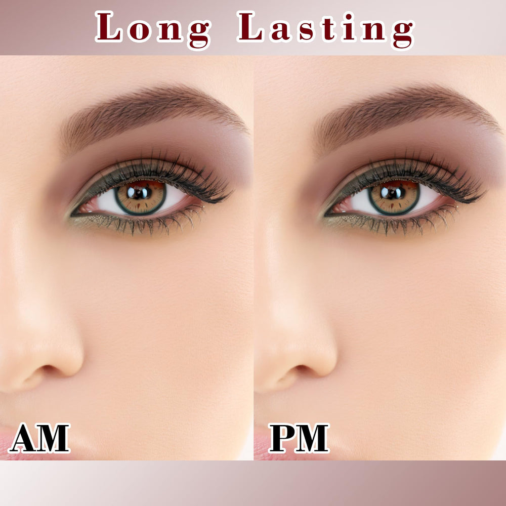 MEICOLY model wearing mauve-taupe eyeshadow showing natural flattering definition