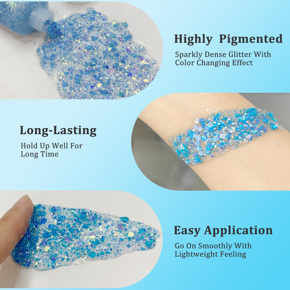 MEICOLY used as hair highlight adding iridescent blue-teal shine