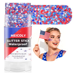 MEICOLY packaged flatlay with patriotic props showing ready-to-wear celebration styling