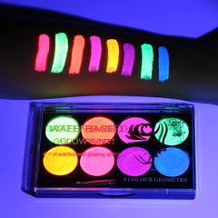 MEICOLY palette front view showing eight neon colors for versatile looks