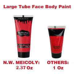 MEICOLY red swatch on forearm demonstrating intense pigment and even coverage