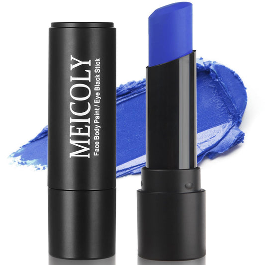 MEICOLY royal blue stick front view showing compact design and bold color benefit