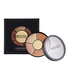 MEICOLY close-up texture shot of creamy concealer shades highlighting blendable, high-pigment formula