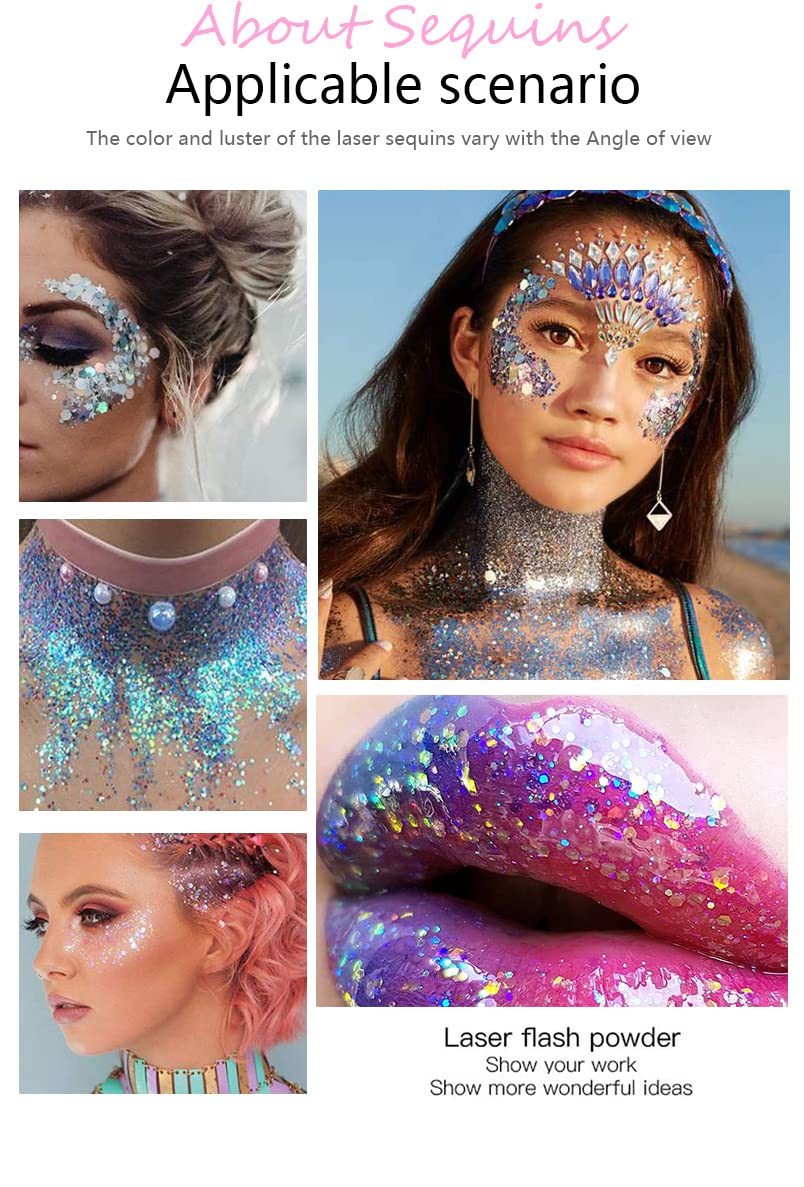 MEICOLY glitter on performer under lights demonstrating high-impact shine
