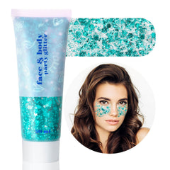 MEICOLY teal tube front view showing label and 50ml size, ideal for travel