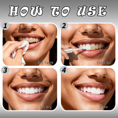 MEICOLY being applied to teeth during makeup application, shows easy brush use