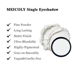 MEICOLY pressed powder close-up texture, smooth blendable finish benefit