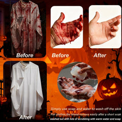 MEICOLY used in zombie makeup showing convincing gore for costumes