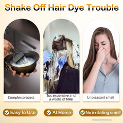 MEIDU before and after hair shows gray coverage and natural color
