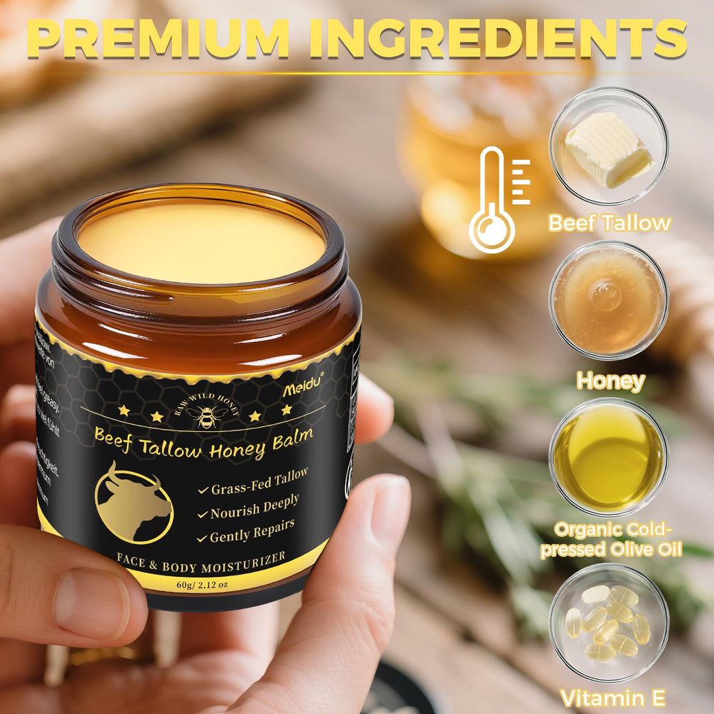 MEIDU open jar with visible label illustrating artisanal packaging