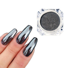 MEILINDS jar front view showing compact chrome powder and easy storage benefit