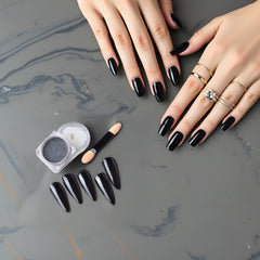 MEILINDS powder texture close-up revealing ultra-fine particles for smooth shine