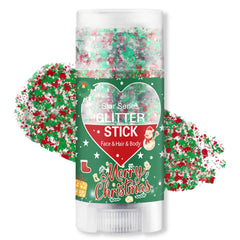 Meilury glitter stick front packaging showing Portugal and Mexico colors for team pride