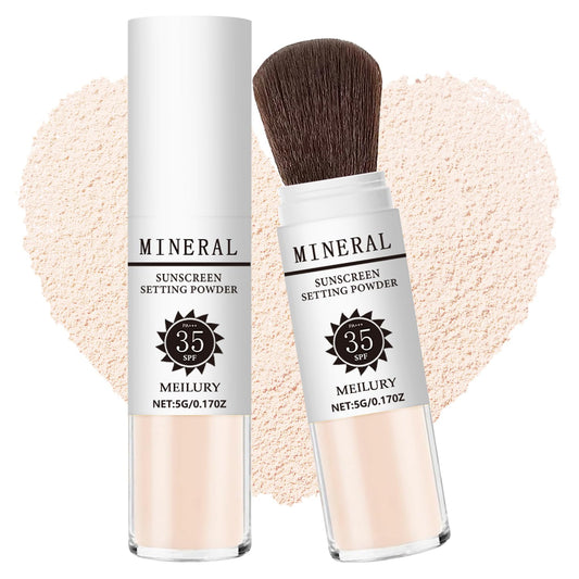Meilury front packaging showing SPF 35 and translucent finish benefit