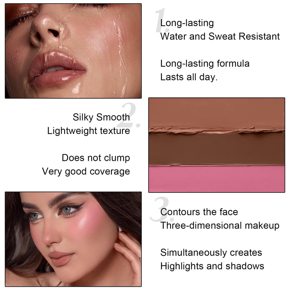 Meilury in-use application on cheek illustrating sculpting benefit