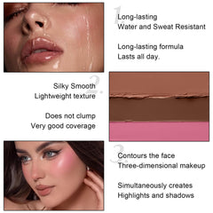 Meilury in-use application on cheek illustrating sculpting benefit