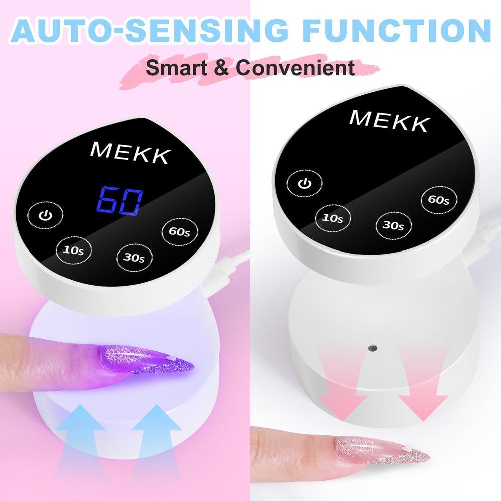 MEKK finger insertion under lamp with auto-sensor for hands-free activation