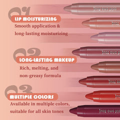 mekuel applied on model lips for vibrant natural coral effect