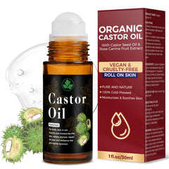 Melanther roll on front packaging showing bottle and label benefits