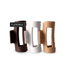 MELLO small hair clip front packaging showing neutral three-pack and durable design