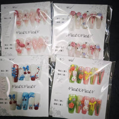 MellowBells kit contents with glue, gel stickers and mini file for easy application