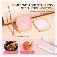 MelodySusie palettes in use mixing gel polish and pigments, enables clean blending