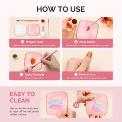 MelodySusie boards next to nail polish bottles showing compact size and workspace