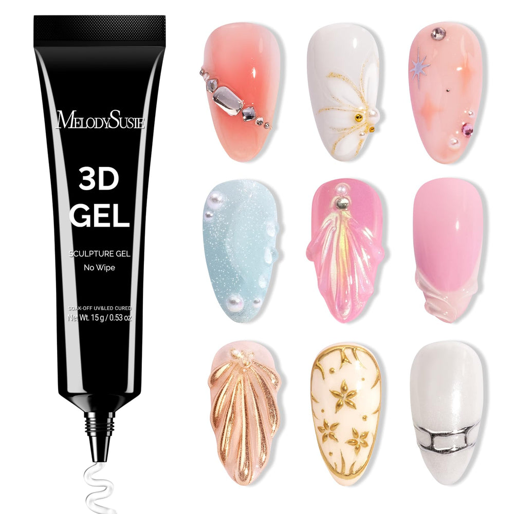 MelodySusie 3D gel tube front view showing product branding and ready-to-use benefit