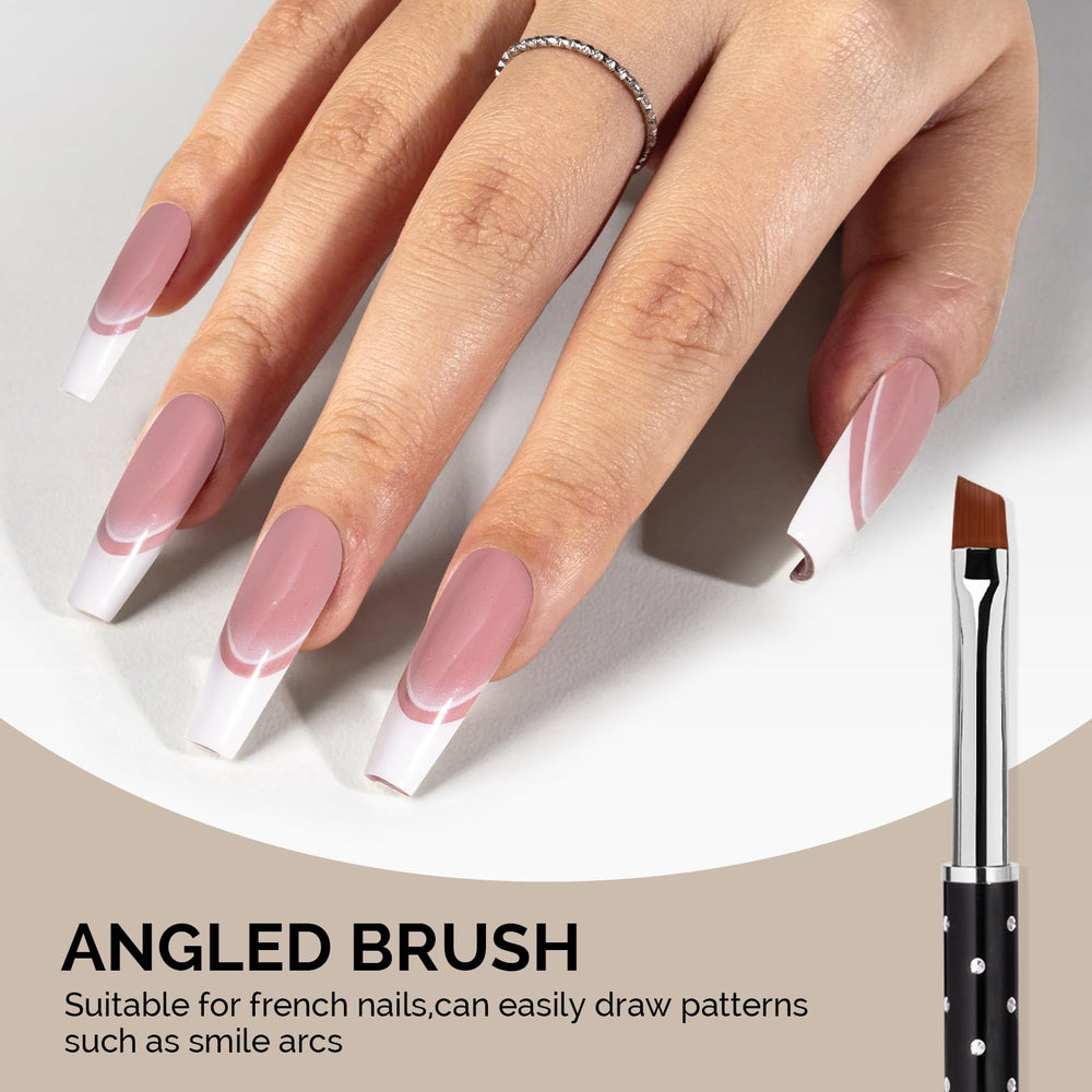MelodySusie angled brush cleaning cuticle lines for precise manicure work