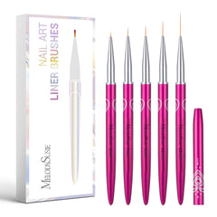 MelodySusie brushes front packaging showing five precision liners and caps for neat storage