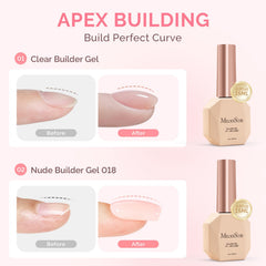 MelodySusie clear and nude bottles side by side showing shade options
