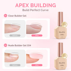 MelodySusie clear gel texture close-up highlighting smooth self-leveling