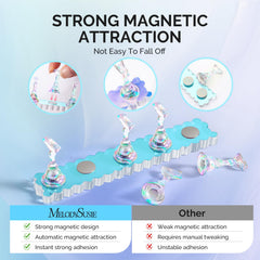 MelodySusie close-up of clear stands showcasing smooth acrylic texture and stability