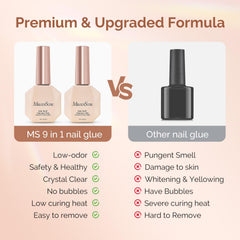MelodySusie gel bonding a clear false tip for long-lasting hold