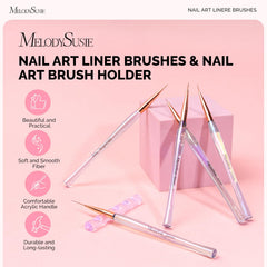 MelodySusie close-up bristle tips demonstrating precise fine-line capability
