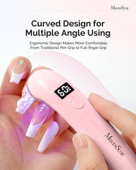 MelodySusie close-up of concave head highlighting focused light for precise cures
