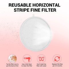 MelodySusie magnetic cover open with filter removed for easy cleaning benefit