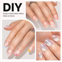 MelodySusie completed manicure lifestyle image showing polished, natural-looking finish