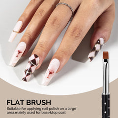 MelodySusie flat brush applying gel for even coverage and clean edges